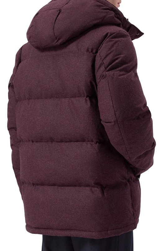 Пуховик Siberia из шерсти и кашемира 12 STOREEZ 134077 Бордовый  134077 Фото 4