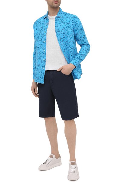 Льняная рубашка 120% LINO синего цвета по цене 28900 руб., арт. T0M1311/F980/000, фото 2 Льняная рубашка 120% LINO, арт. T0M1311/F980/000, фото 2