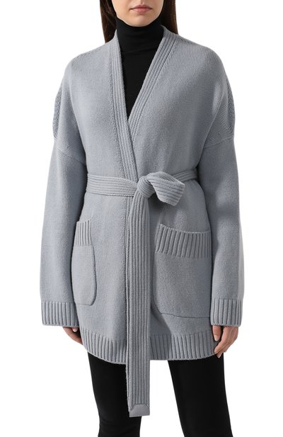 Кашемировый кардиган LORO PIANA голубого цвета по цене 317000 руб., арт. FAI6804, фото 3 Кашемировый кардиган LORO PIANA, арт. FAI6804, фото 3