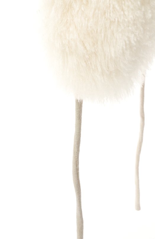 Шапка-ушанка из овчины Yves Salomon 26WAA622XXMAAG Кремовый  26WAA622XXMAAG Фото 3