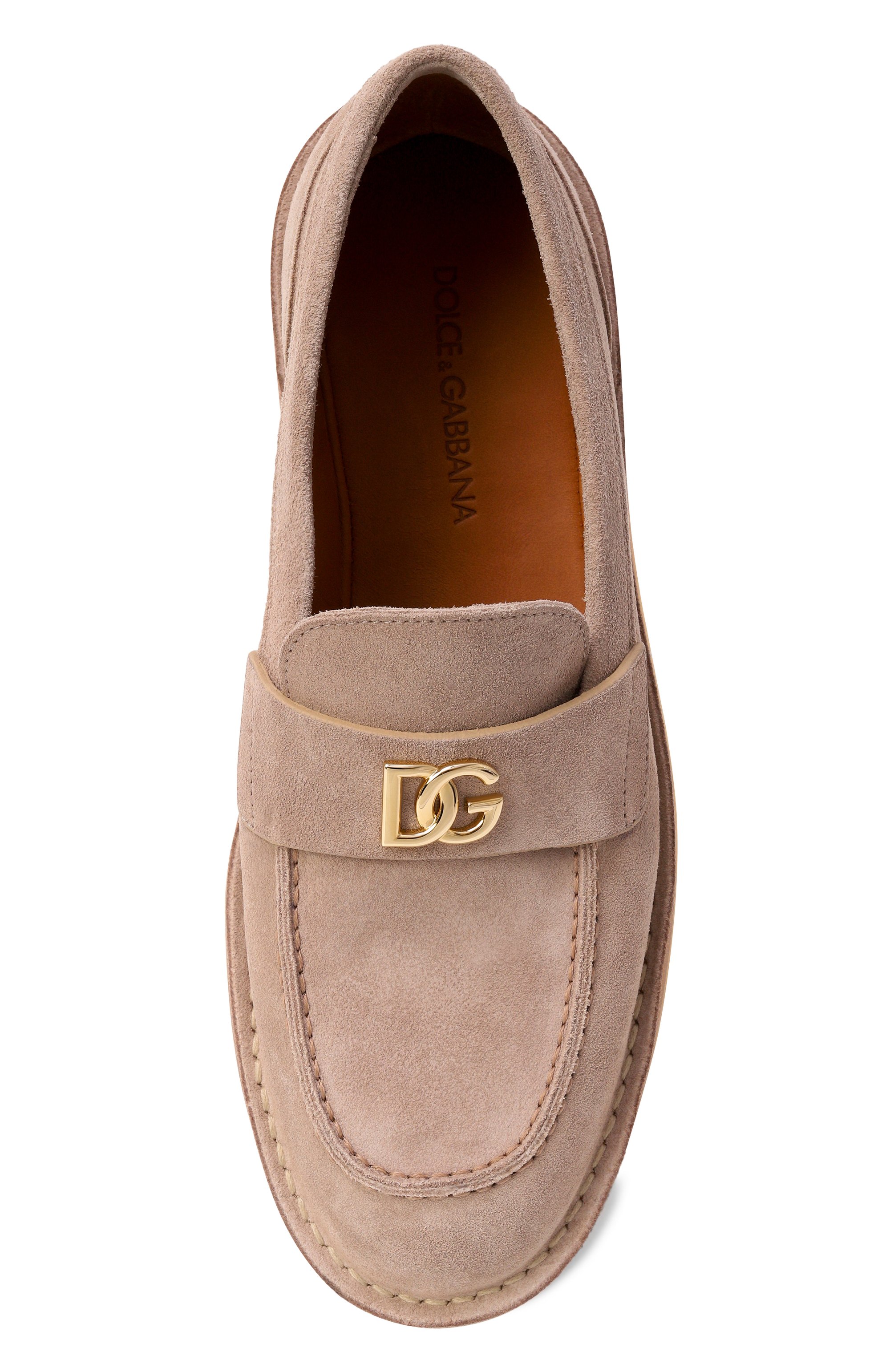 Замшевые лоферы DOLCE & GABBANA бежевого цвета по цене 98950 руб., арт. CP0182/AS707, фото 6 Замшевые лоферы DOLCE & GABBANA, арт. CP0182/AS707, фото 6