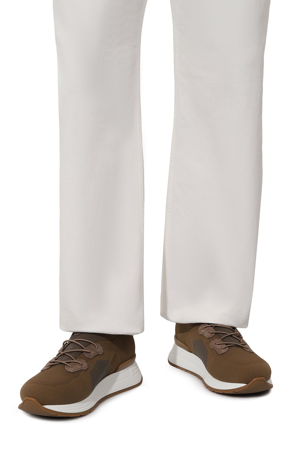 Текстильные кроссовки STEFANO RICCI коричневого цвета по цене 119500 руб., арт. UZ26EG2324/TSSDP, фото 3 Текстильные кроссовки STEFANO RICCI, арт. UZ26EG2324/TSSDP, фото 3