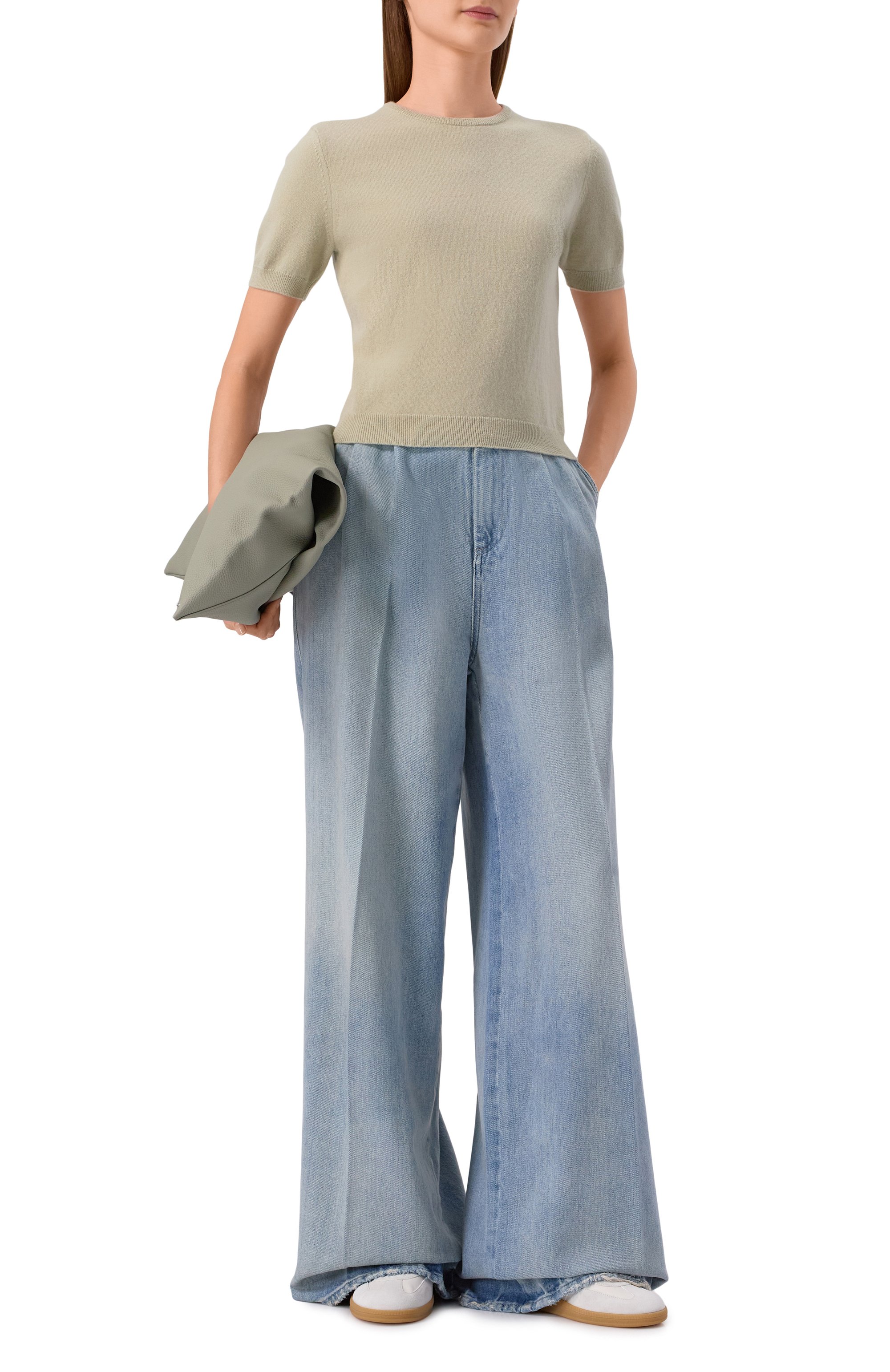 Шерстяной пуловер MAISON MARGIELA зеленого цвета по цене 75800 руб., арт. S51HL0022/M13144, фото 2 Шерстяной пуловер MAISON MARGIELA, арт. S51HL0022/M13144, фото 2