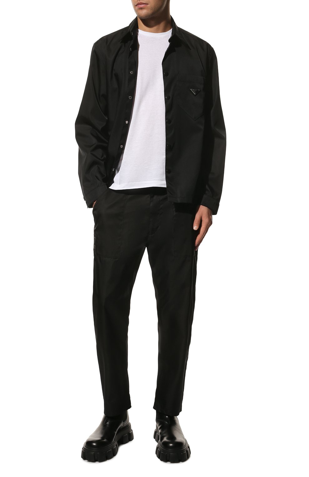 Брюки PRADA черного цвета по цене 115000 руб., арт. SPH85-1YFL-F0002-202, фото 2 Брюки PRADA, арт. SPH85-1YFL-F0002-202, фото 2