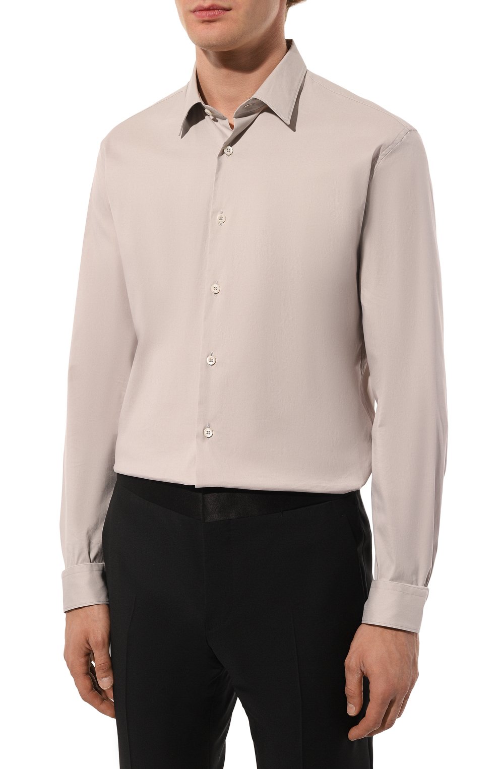 Хлопковая рубашка PRADA, арт. UCN122-F62-F0164-172, фото 3