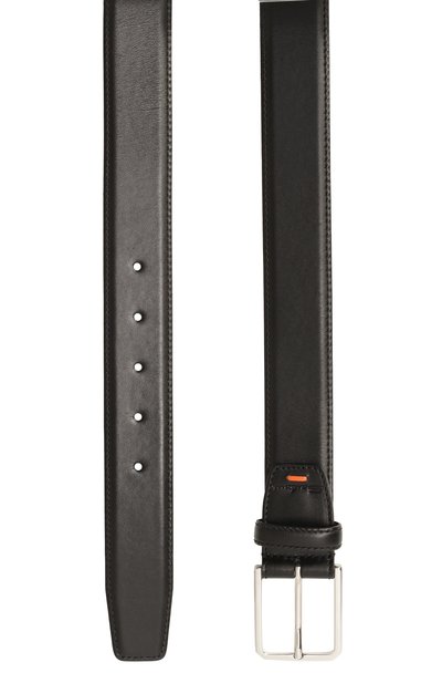 Кожаный ремень SANTONI темно-серого цвета по цене 52100 руб., арт. CM35VC003B91EVSY, фото 3 Кожаный ремень SANTONI, арт. CM35VC003B91EVSY, фото 3