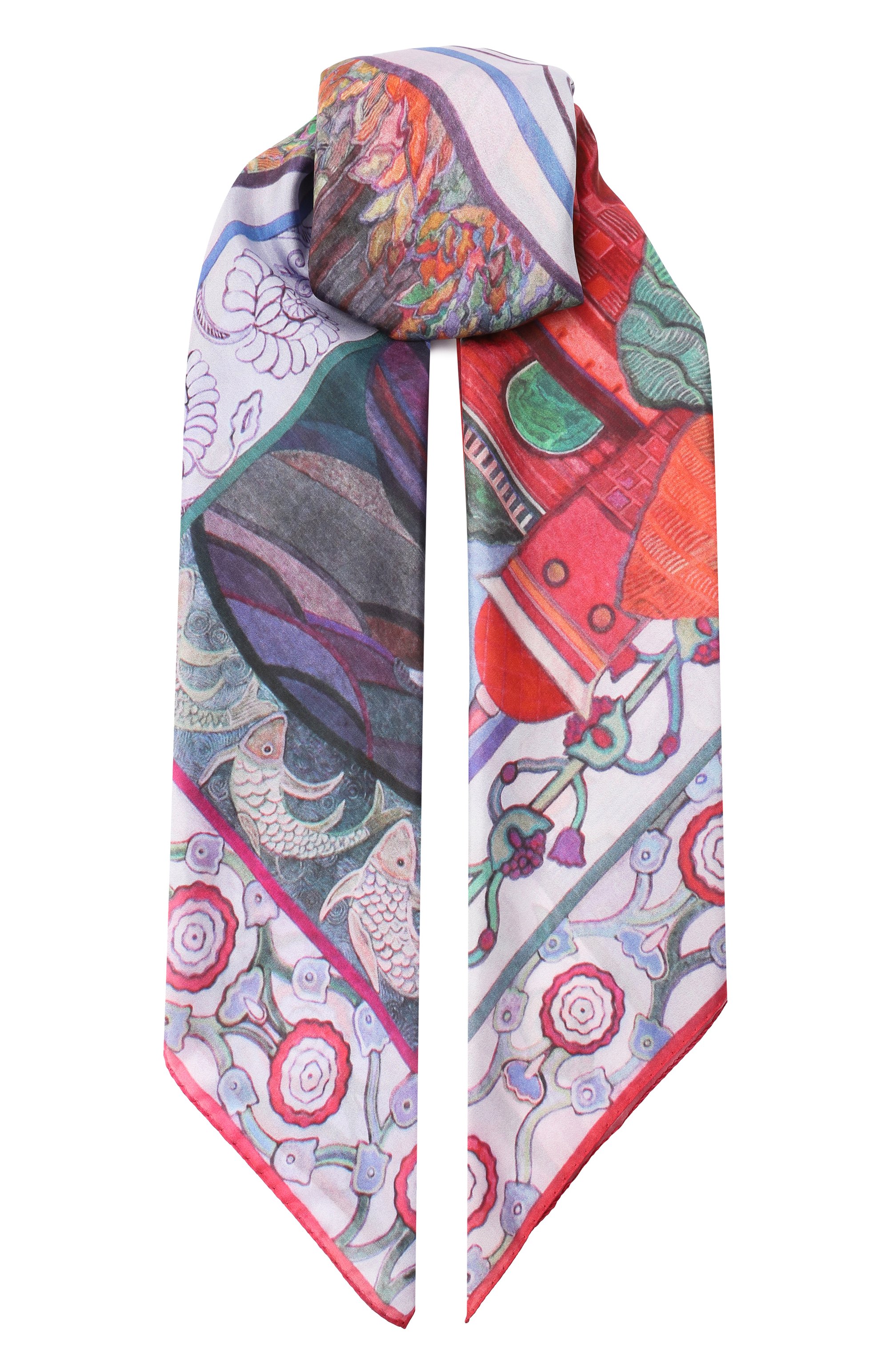 Шелковая шаль сказки пушкина GOURJI, арт. 91156137/715141108, фото 1