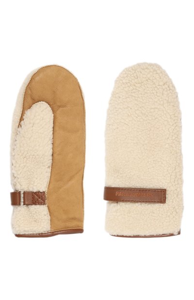 Варежки PARAJUMPERS кремового цвета по цене 23200 руб., арт. PAACGL55, фото 3 Варежки PARAJUMPERS, арт. PAACGL55, фото 3