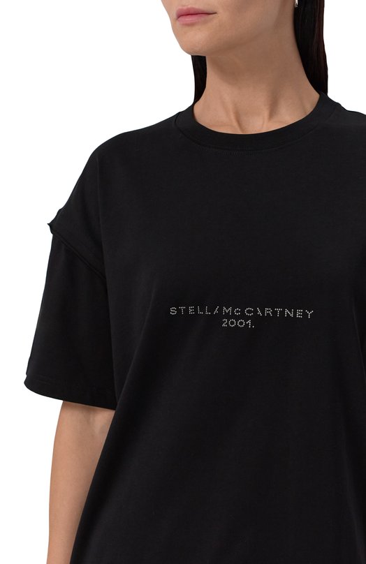 Хлопковая футболка Stella McCartney 6J0071/3SPW87 Чёрный  6J0071/3SPW87 Фото 5