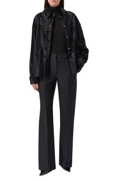 Женская рубашка из свакары MVST, арт. M022/KARAKULCHA BLACK