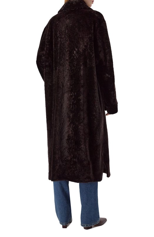 Двусторонняя дубленка из овчины manzoni24 25M1115-S23N/48-50 Коричневый  25M1115-S23N/48-50 Фото 4