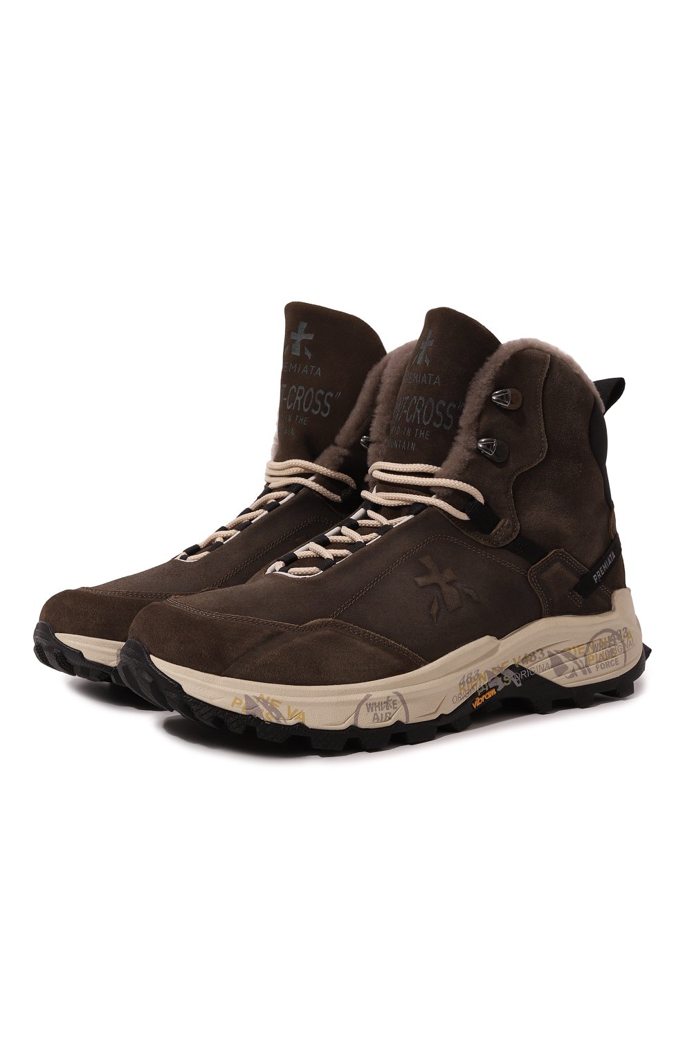 Замшевые ботинки saint cross PREMIATA коричневого цвета по цене 45100 руб., арт. SAINTCR0/VAR 393M, фото 1 Замшевые ботинки saint cross PREMIATA, арт. SAINTCR0/VAR 393M, фото 1