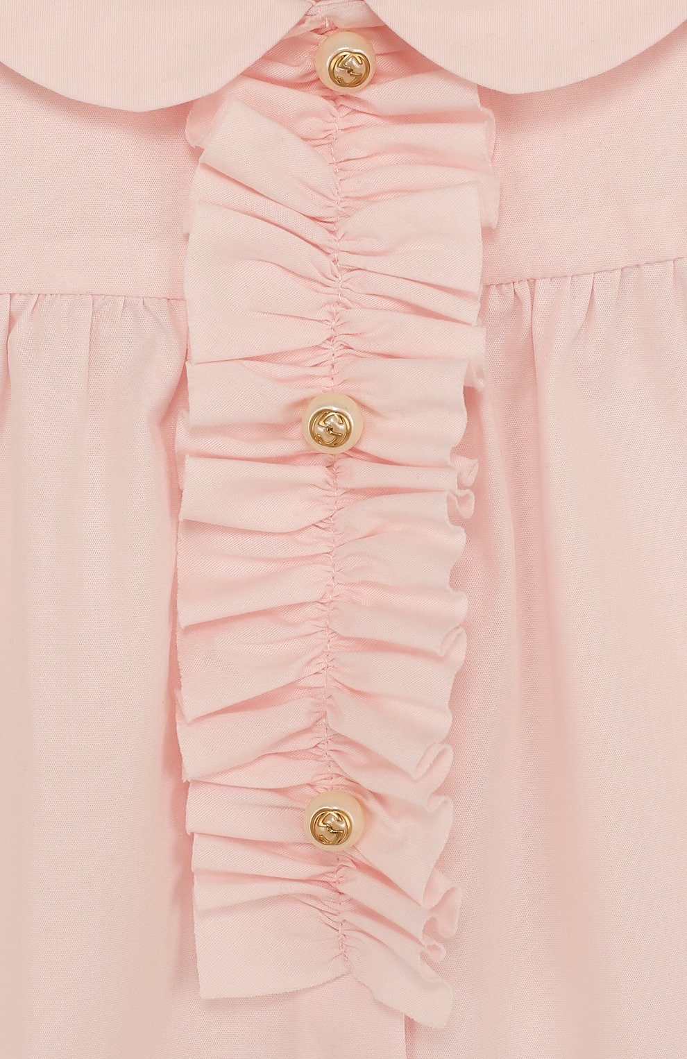 Хлопковая блуза с оборкой GUCCI, арт. 503772/XB365, фото 3