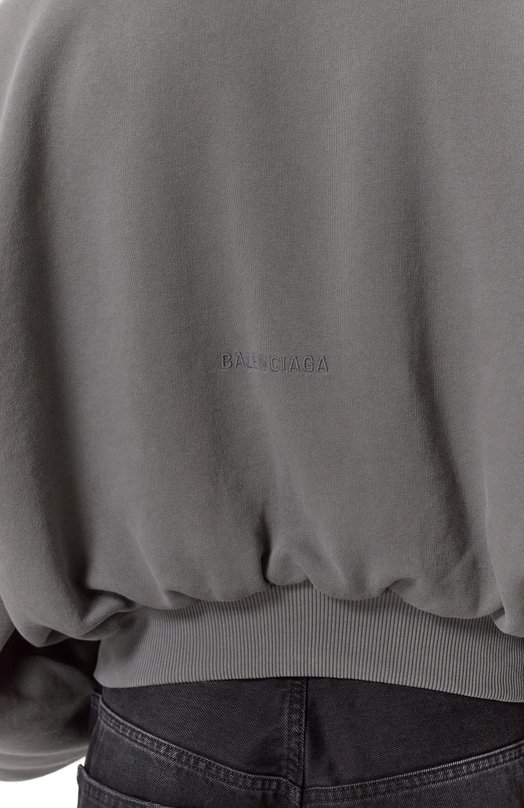 Хлопковая толстовка Balenciaga 827153/TSVB9 Серый  827153/TSVB9 Фото 5