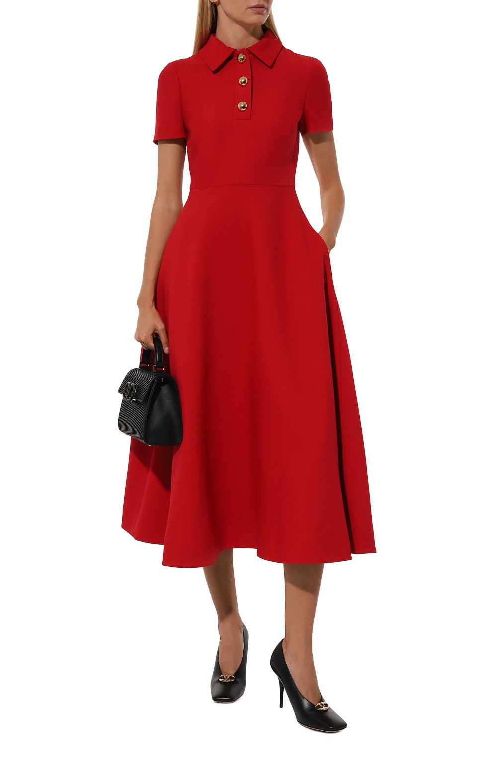 Платье из шерсти и шелка VALENTINO, арт. 5B3VA9D01CF, фото 2