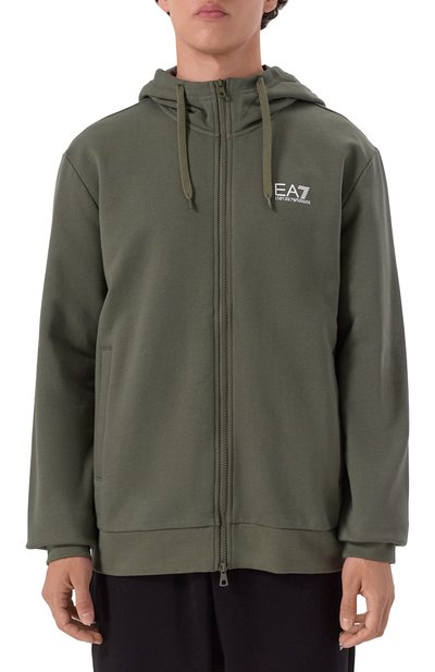 Хлопковый спортивный костюм EA7 хаки цвета по цене 22200 руб., арт. 8NPV68/PJVTZ, фото 2 Хлопковый спортивный костюм EA7, арт. 8NPV68/PJVTZ, фото 2