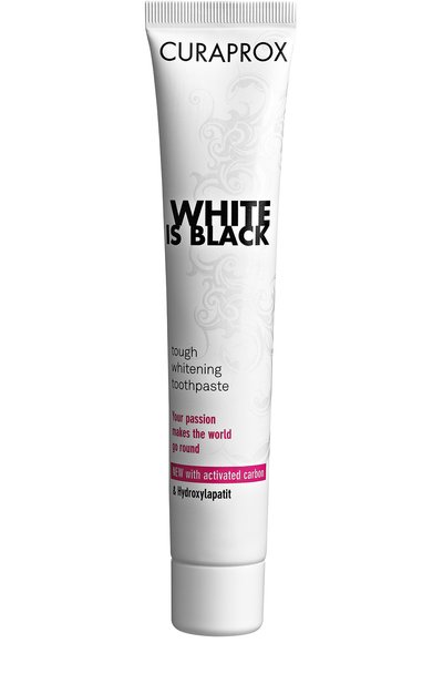 Женского отбеливающая зубная паста со вкусом мяты white is black (90ml) CURAPROX, арт. 7612412423839