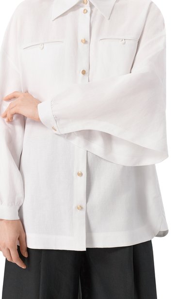 Рубашка из вискозы и льна FREEAGE, арт. WS25.BL016.2070.100, фото 5