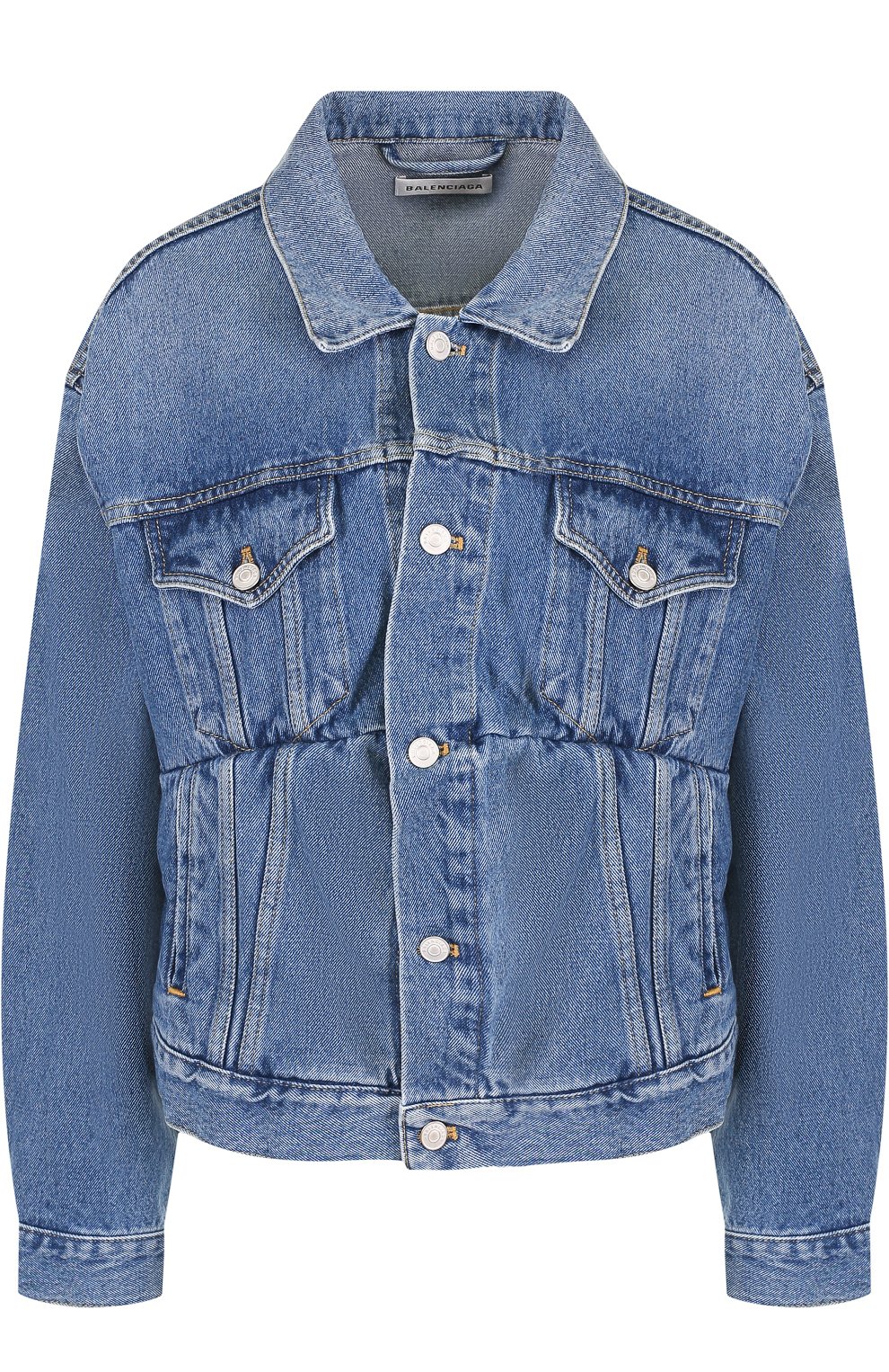 Джинсовая куртка с потертостями и накладными карманами BALENCIAGA, арт. 529175/TSB06, фото 1