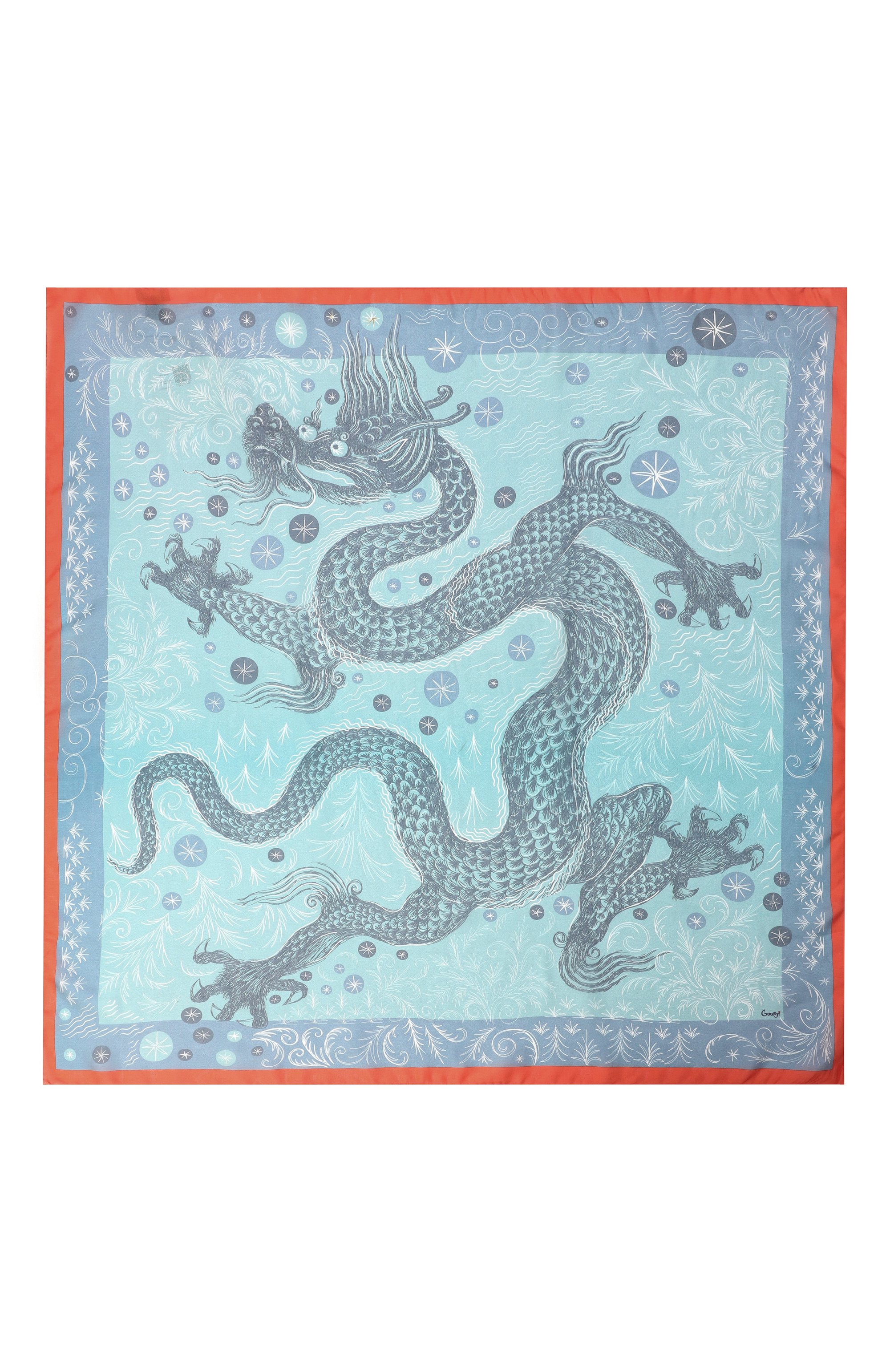 Шелковый платок дракон GOURJI, арт. 91131537/44172, фото 4