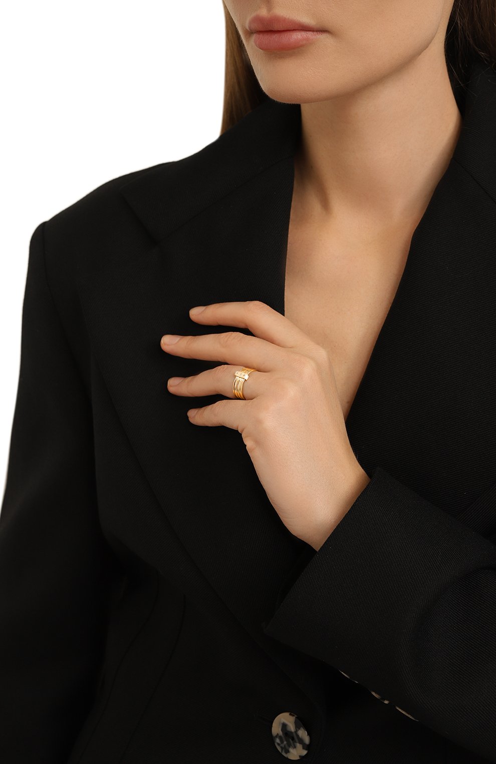 Кольцо HANKA_IN золотого цвета по цене 18100 руб., арт. DEEP-BA52-3M, фото 2 Кольцо HANKA_IN, арт. DEEP-BA52-3M, фото 2