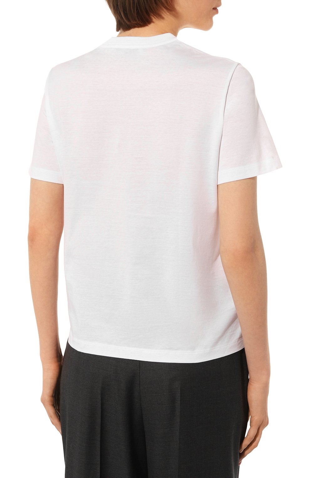 Хлопковая футболка PRADA, арт. 135684-1XBH-F0AY1-202, фото 4