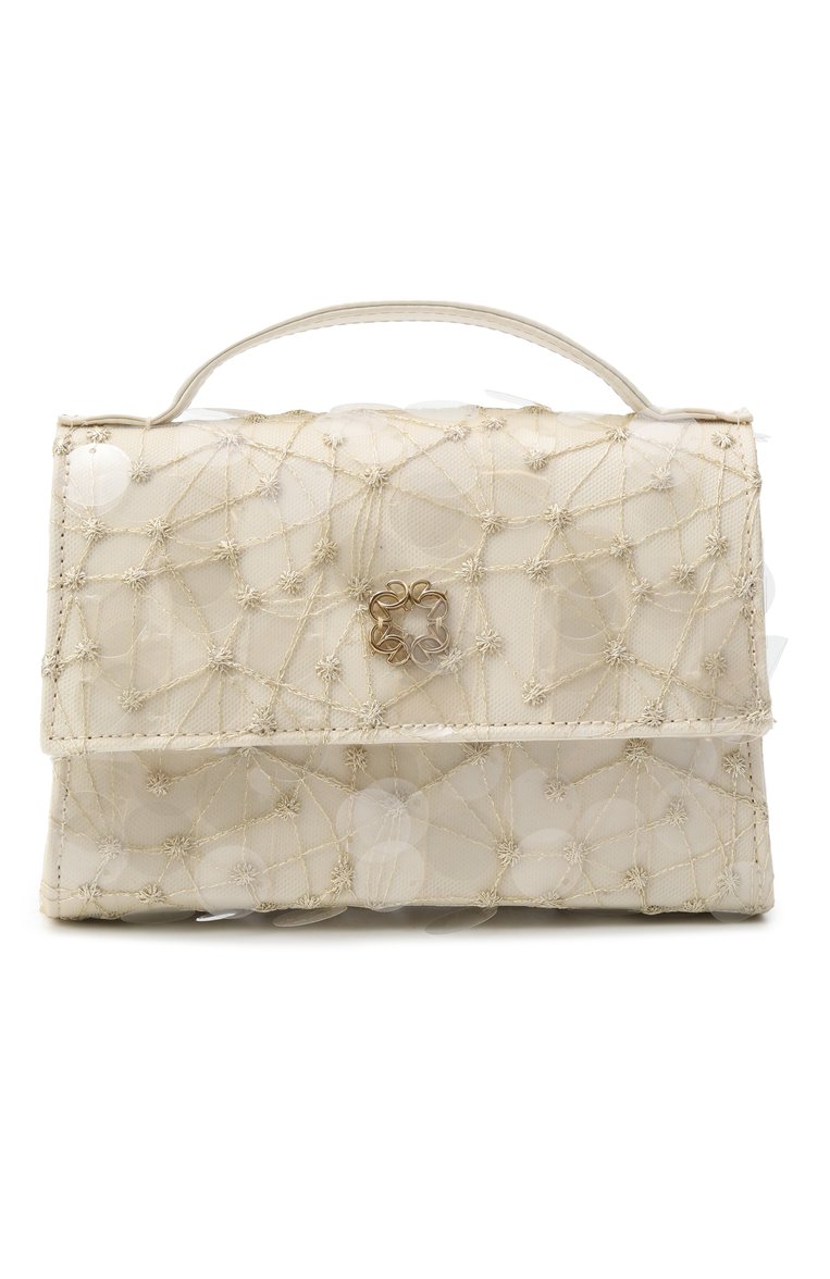 Детская сумка ELIE SAAB JUNIOR золотого цвета, арт. EAB0024 TS0990 | Фото 1 (Нос: Не проставлено; Материал: Текстиль; Автоматизация состава: Проставлено)
