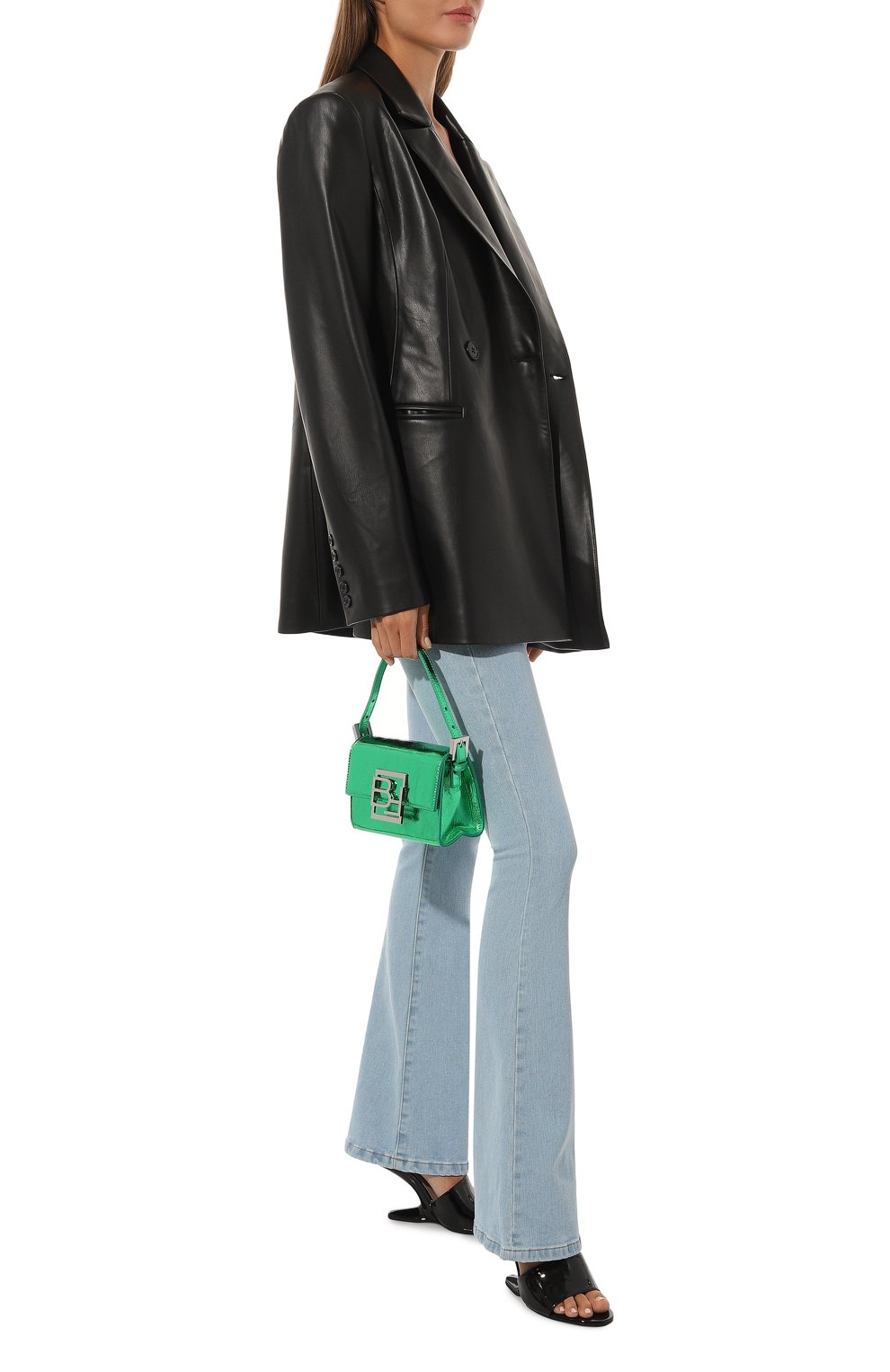 Сумка fran BY FAR зеленого цвета по цене 65150 руб., арт. 23SSFRN0CVGASMA, фото 7 Сумка fran BY FAR, арт. 23SSFRN0CVGASMA, фото 7
