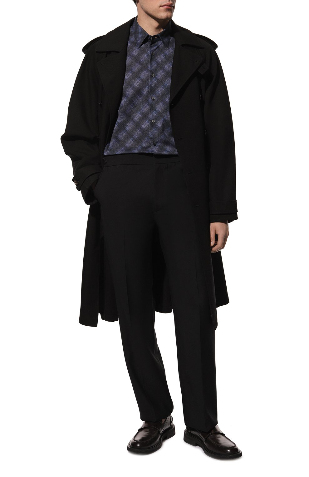 Хлопковая рубашка ZILLI темно-синего цвета по цене 97800 руб., арт. MFY-3085-7926/ZS113A, фото 2 Хлопковая рубашка ZILLI, арт. MFY-3085-7926/ZS113A, фото 2