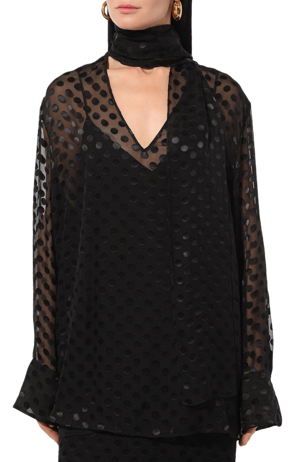 Блузка из шелка и вискозы GIVENCHY, арт. BW61B3/15NV, фото 3