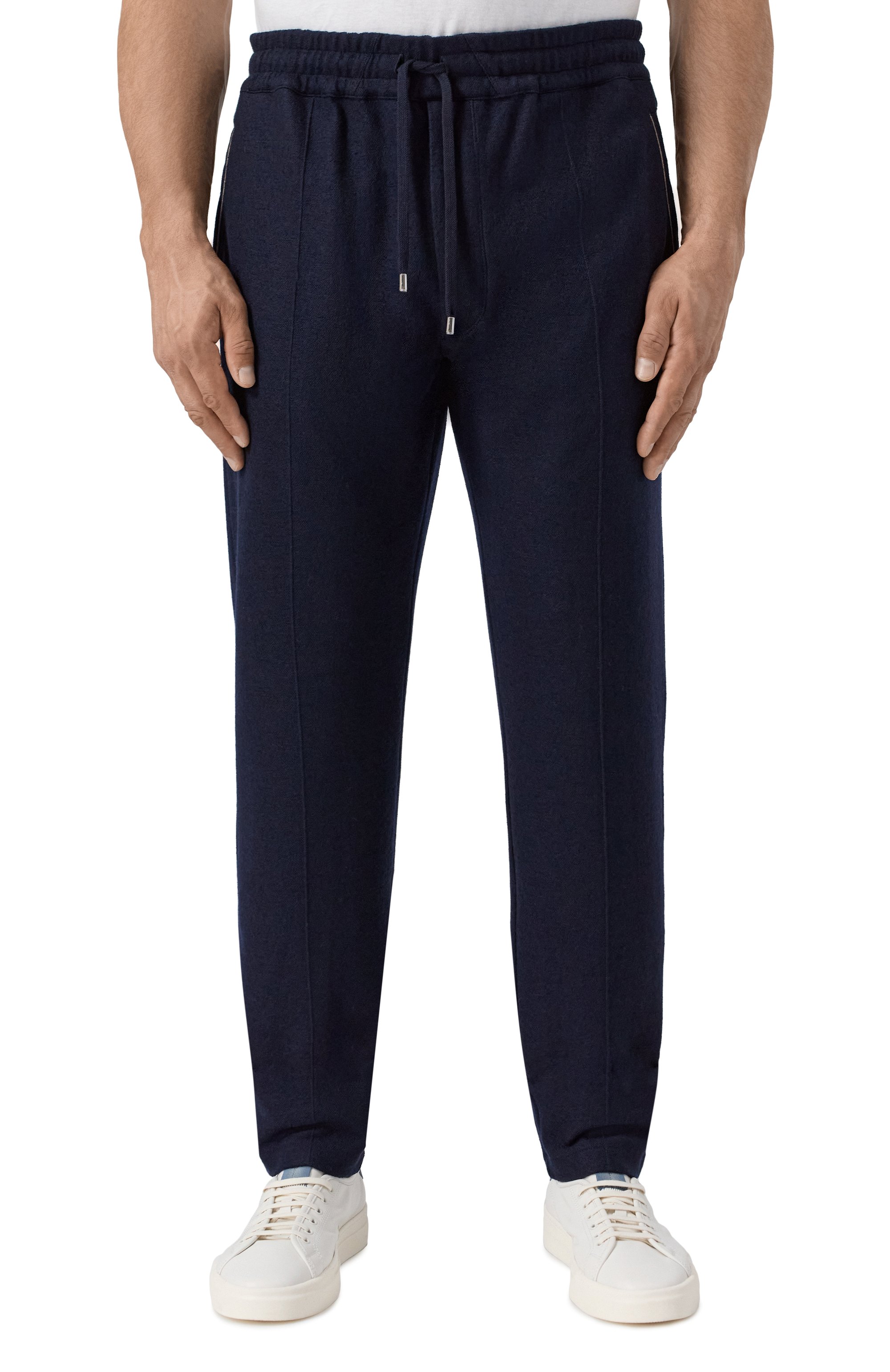 Брюки из шерсти и кашемира CORTIGIANI темно-синего цвета по цене 150500 руб., арт. 3AF616, фото 2 Брюки из шерсти и кашемира CORTIGIANI, арт. 3AF616, фото 2