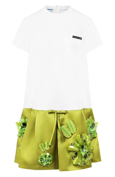 Женское хлопковое платье PRADA, арт. P38G5R-1UOM-F082U
