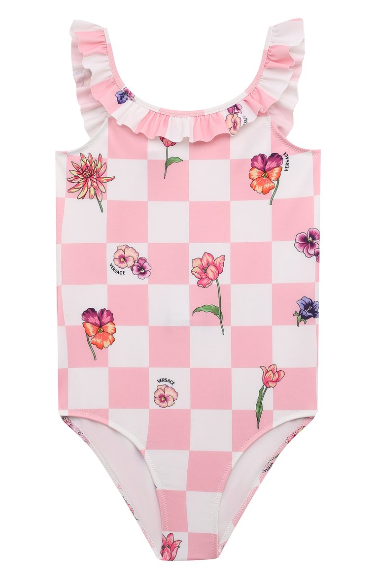 Детского слитный купальник VERSACE разноцветн�ого цвета, арт. 1013028/1A09374/8A-14A | Фото 1 (Нос: Не проставлено; Материал внешний: Синтетический материал; Девочки Кросс-КТ: Купальники-пляж; Принт: С принтом; Ростовка одежда: 8 лет | 128 см, 12 лет | 152 см, 10 - 11 лет | 140 - 146см, 16 лет | 164 см)