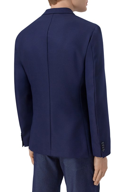 Шерстяной пиджак BOSS 50562359 Синий  50562359 Фото 4
