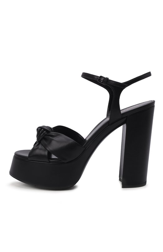 Кожаные босоножки Bianca Saint Laurent 606713/1N800 Чёрный  606713/1N800 Фото 4