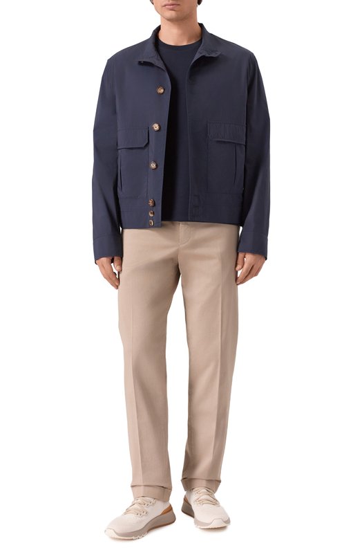 Хлопковая футболка Corneliani 27G575/2725005 Синий  27G575/2725005 Фото 2