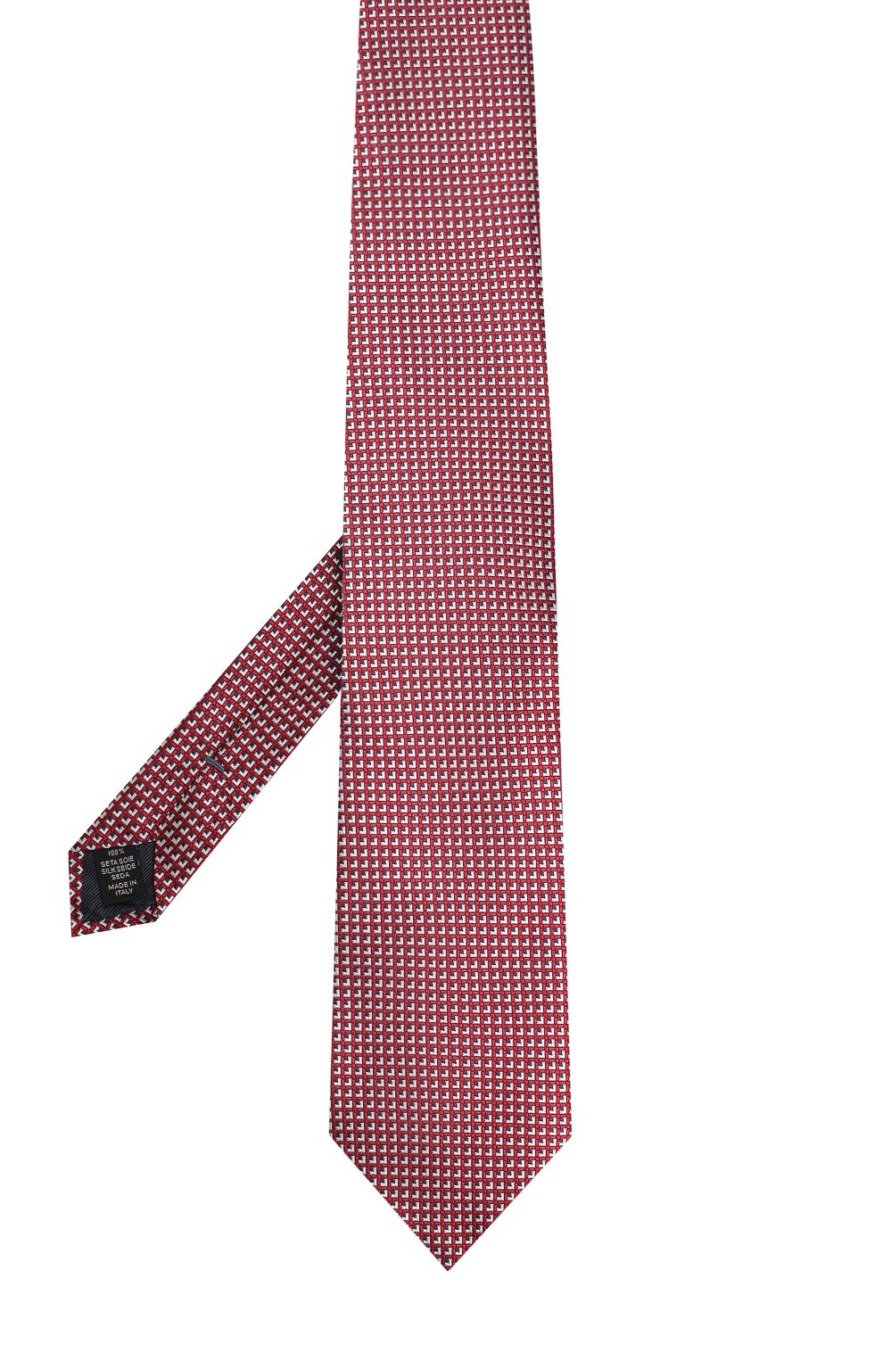 Шелковый галстук с узором ZEGNA красного цвета по цене 21200 руб., арт. Z3D13/1XW, фото 2 Шелковый галстук с узором ZEGNA, арт. Z3D13/1XW, фото 2