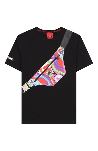 Хлопковая футболка SPRAYGROUND, арт. SPY1402BLK