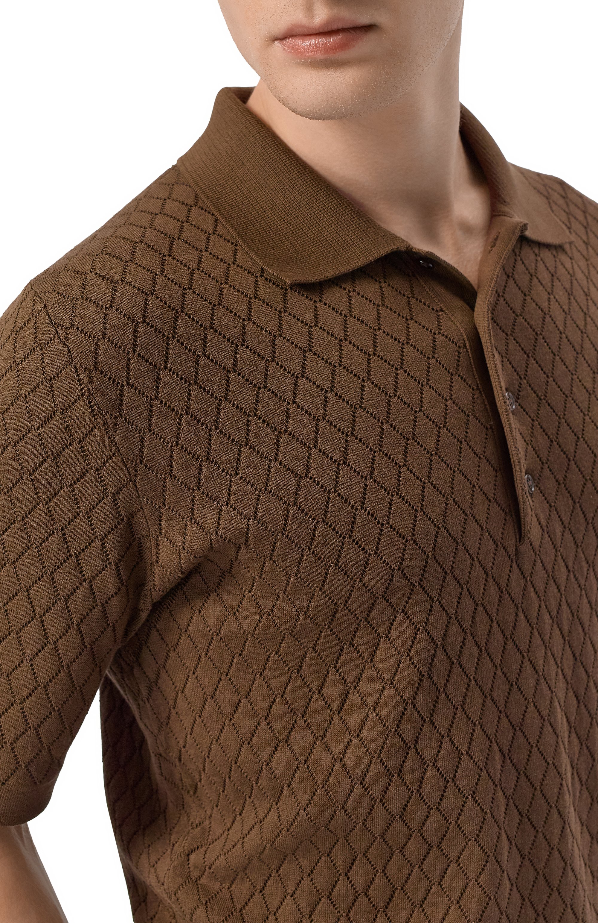 Поло из шелка и хлопка MVST, арт. M26.2PM.K127/Y205 R0MBI 3D, фото 5