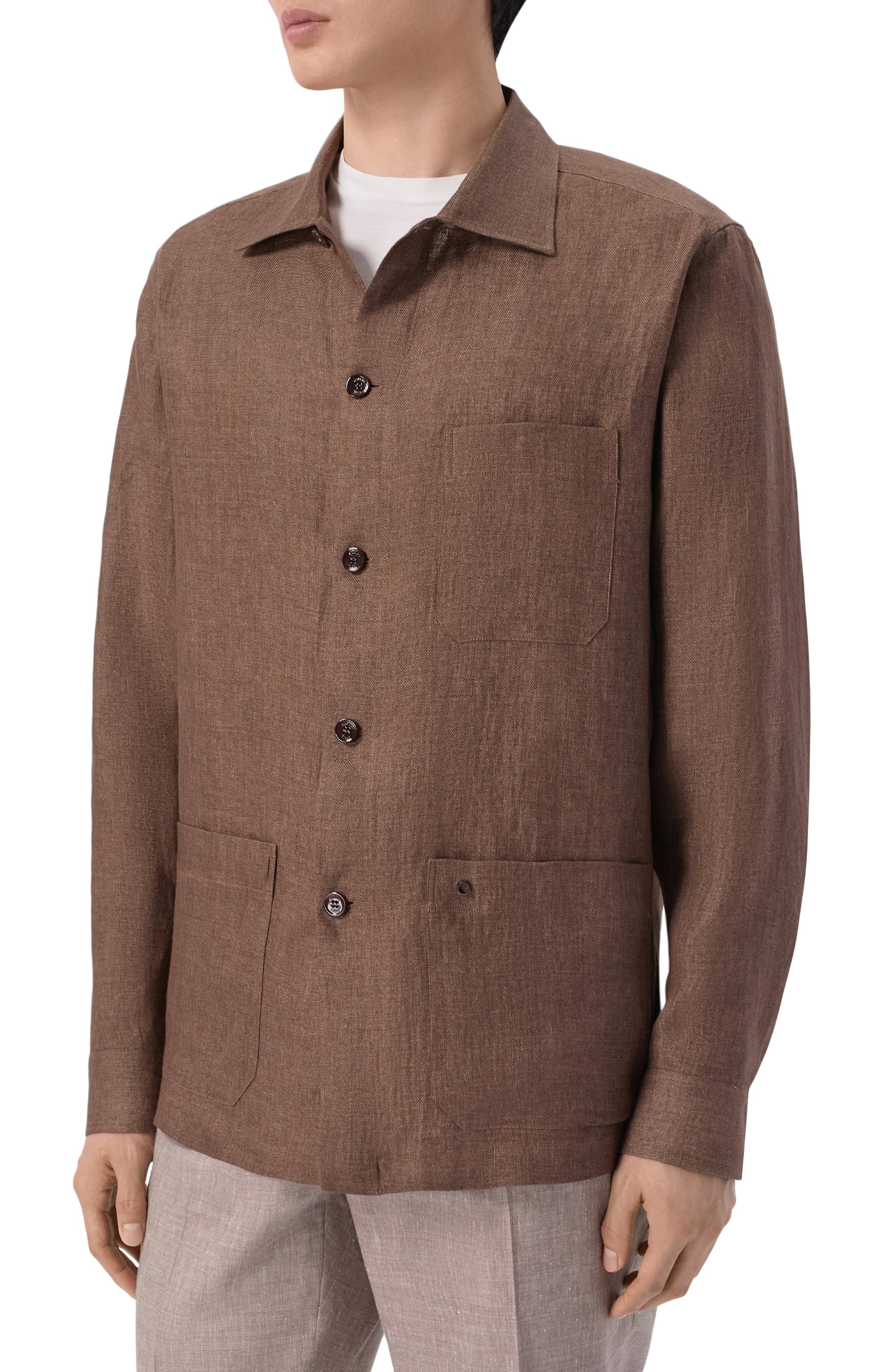 Льняная рубашка STEFANO RICCI, арт. SP008363/BN2930, фото 3