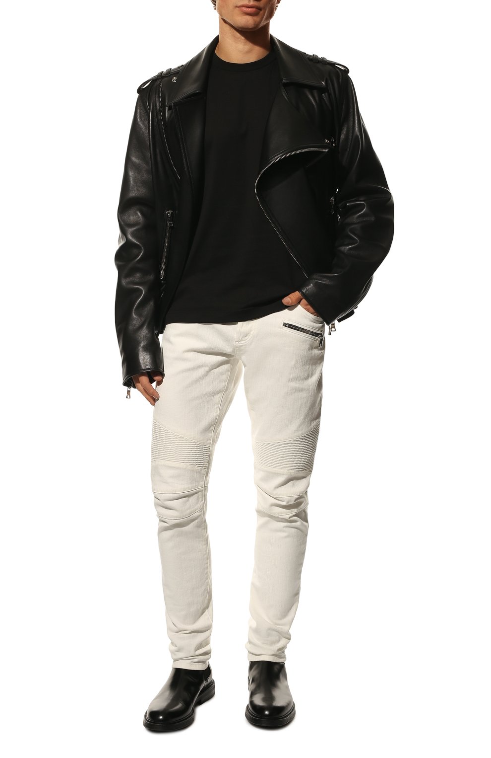 Джинсы BALMAIN белого цвета по цене 95650 руб., арт. VH0MG005/032D, фото 2 Джинсы BALMAIN, арт. VH0MG005/032D, фото 2