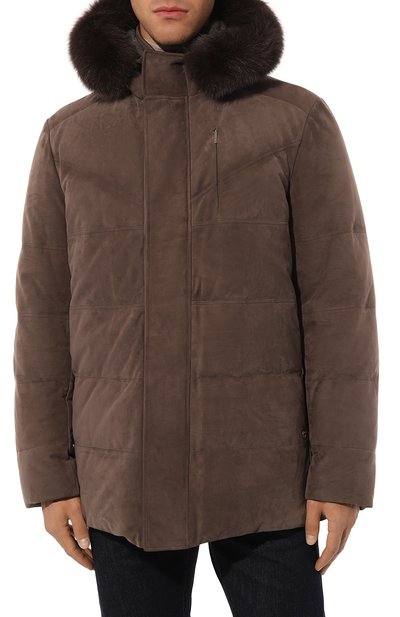 Кожаный пуховик с отделкой из лисицы STEFANO RICCI, арт. M7J2300080/NABIDR, фото 3