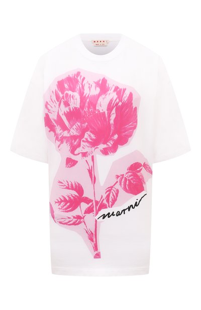 Женская хлопковая футболка MARNI, арт. THJET49P04/USCW65