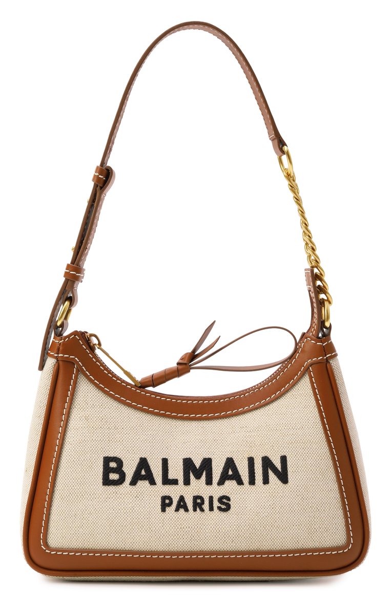 Женская сумка b-army BALMAIN светло-бежевого цвета, арт. EN1BT743/TCFE | Фото 1 (Материал: Текстиль; Размер: small)