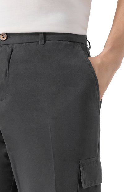 Брюки-карго из хлопка и кашемира PAUL&SHARK, арт. 15314064, фото 5