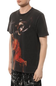 Хлопковая футболка OFF-WHITE, арт. 0MAA027F23JER004, фото 1
