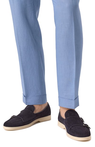 Замшевые лоферы DOUCAL'S темно-синего цвета по цене 49350 руб., арт. DU3414NWMAUY009G, фото 3 Замшевые лоферы DOUCAL'S, арт. DU3414NWMAUY009G, фото 3