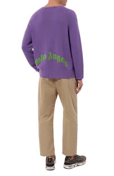 Джемпер из шерсти и вискозы PALM ANGELS, арт. PMHE027F24KNI001, фото 2