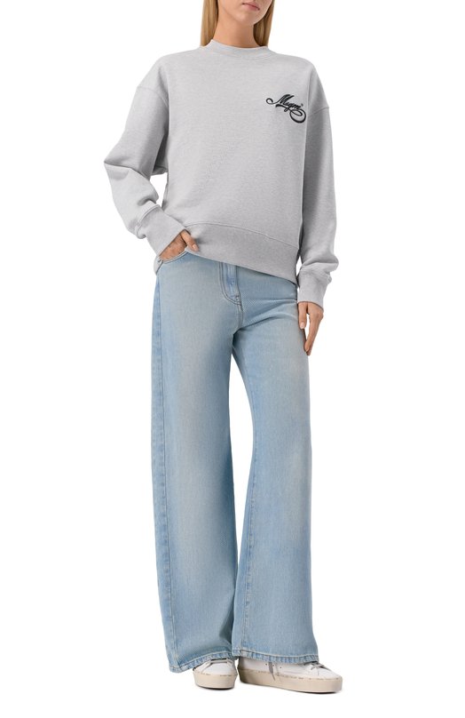 Хлопковый свитшот MSGM 3941MDM80/257793 Серый  3941MDM80/257793 Фото 2