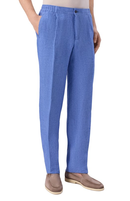 Льняной костюм Kiton UA81K0644G Голубой  UA81K0644G Фото 4